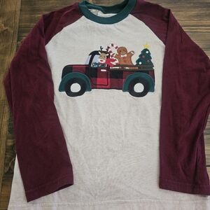 Gymboree Boys Holiday Festive Farm Truck Long Sleeve Shirt, Size 7